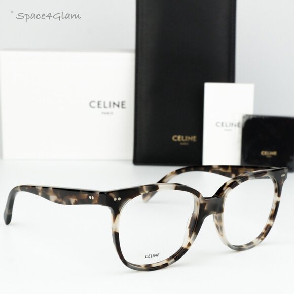 BRAND NEW Celine CL5010IN 055 White Vintage Havana Demo Square Women Eyeglasses - Picture 1 of 7